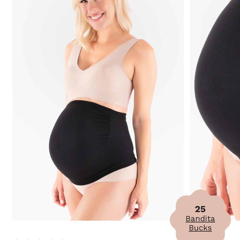 Belly Bandit Belly Boost Pregnancy Support Band black size M